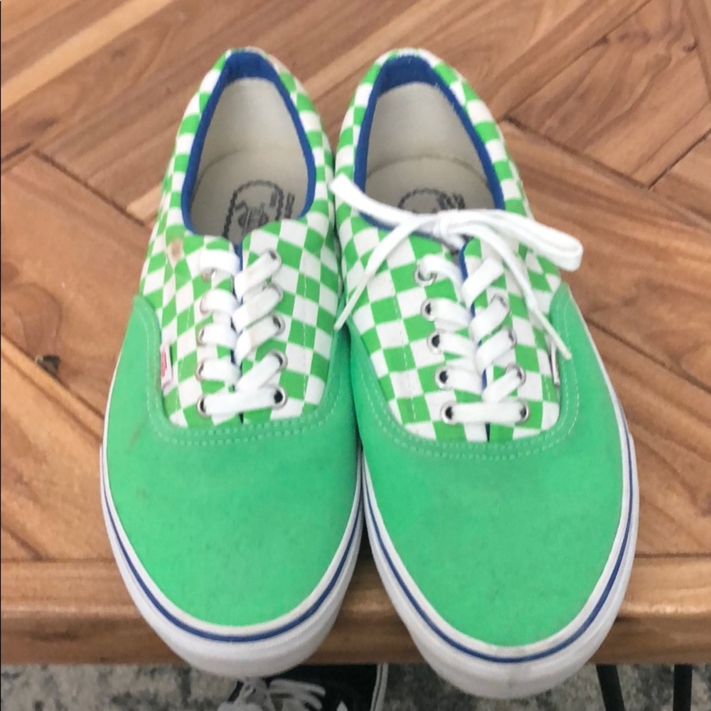 Men’s Green Checkered Vans